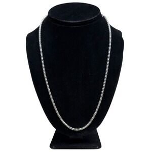 Silver Tone Coreana Popcorn Chain Necklace Fashion Jewelry Womens 10 1/4 in L
